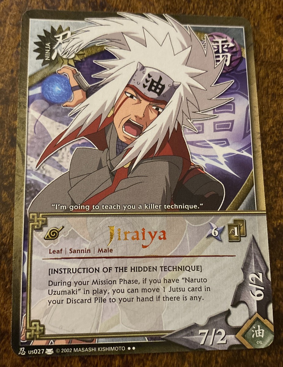 Naruto CCG- Jiraiya GOLD TEXT {Rare} US027 Trading Card NM | eBay