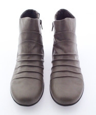 NIB - Comfortview Women's BRYSON Dark Taupe ZIP-UP Ankle Booties/Boots - 9 WIDE
