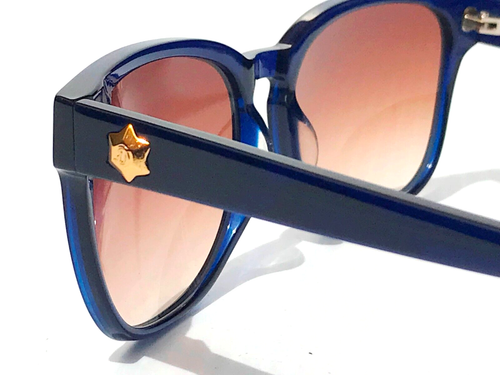 Draper James BLANCHE Navy Blue Frame Brown Gradient Womens Sunglass SU 0023 - Picture 4 of 12
