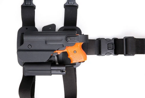 PIEXON FIRESTORM JPX 2 TACTICAL LEG KYDEX HOLSTER WITH LIGHT POUCH RIGHT LEG