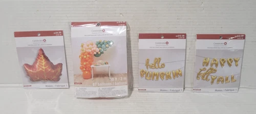 New !! Lot of 4 Celebrate It Thanksgiving Fall Hanging Decorations
