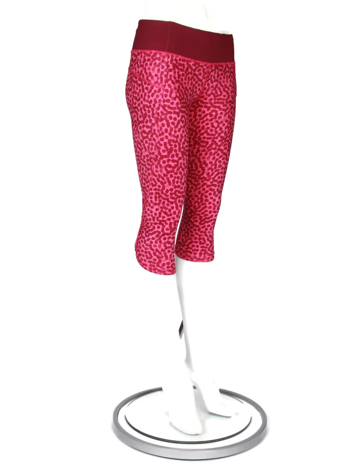 LULULEMON Run Top Speed Crop Legging Ace Spot Magenta Dashing Purple size 6 /750