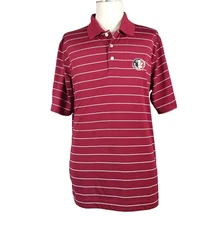 CB Cutter & Buck Florida State Seminoles polo shirt mens large red striped sport