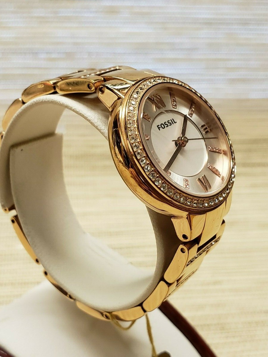 Fossil ES3284 Ladies Virginia Rose Gold plated Steel Watch  display picture 2