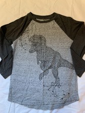 Boys Long Sleeve T-Shirt Set Size 8-10 Black and Grey Cat And jack Dinosaur Logo