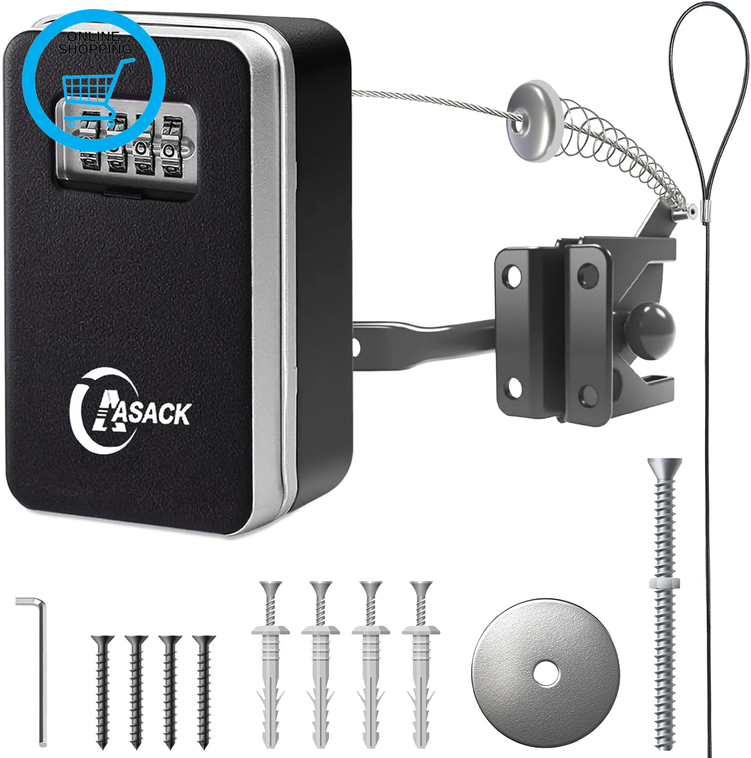 Gate Latch -Secure Keyless and Latch with 2-Way Access,Metal,Durable & Versatile