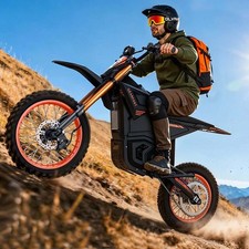 Electric Dirt Bike Electric Motorcycle 70V 20.8AH E-MoutainBike 50MPH 2500W Peak