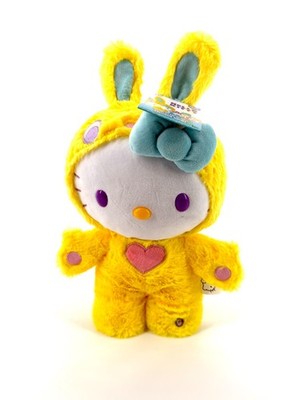 Hello Kitty Easter 14'' Side Stepper Musical Greeter Yellow Bunny Hop 2025 *NEW*