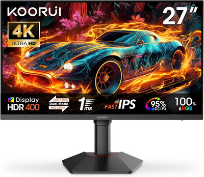 KOORUI G2741L Gaming Monitor 27 Zoll, Dual-Modus 4K UHD 3840X2160 at 160Hz Und F