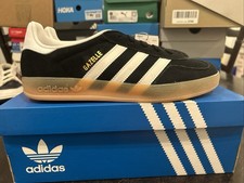 Adidas Gazelle Indoor Men  s 8.5 Black White Gum Sole JI2060