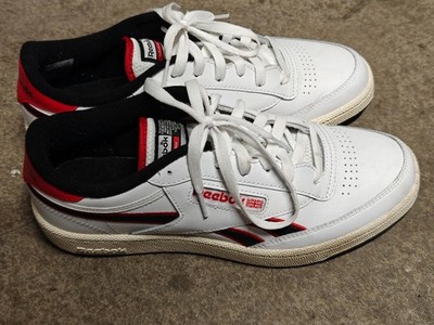 Reebok Club C Revenge Red Black Fashion Sneakers 9.5 Mens