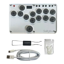 Mini HitBox SallyBox Fighting Stick Arcade Controller Clear USB PC Switch PS4 +.