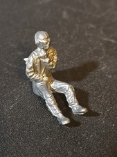 Vntg 1980s TOMY ZOIDS Miniature Silver Pilot Driver Seated Figure Replacement