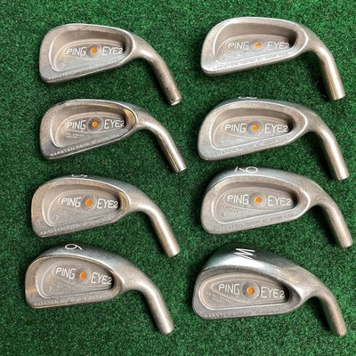 Ping Eye2 orange dot (2 degrees flat) 3-PW iron set heads only RH