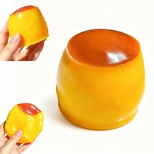 Crunchy Squishy Stress Ball, Caramel Pudding Stress Ball Squishy, Clay Filled Be