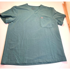 Figs Leon Men's 3 Pocket Scrub Top. XL Green: New Spruce or Cactus