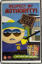 SOUTH PARK - ERIC CARTMAN - RESPECT MY AUTHORITY - 11" x 17" -  Ships Framed