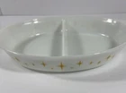 Vintage Pyrex Constellation Divided Casserole Dish Atomic Starburst 1 1/2 Quart