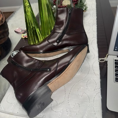 E.T. Wright Arch Preserver Shoes Calf Zip Ankle Boots Men display picture 1