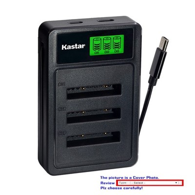 Kastar SLB-10A Battery Triple Charger for JVC BN-VH105 GC-XA XA1 XA2 ADIXXION