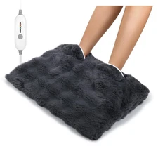 Electric Foot Warmer, Luxury Faux Fur Heating Pad for Feet Pain Relief Cramp,...