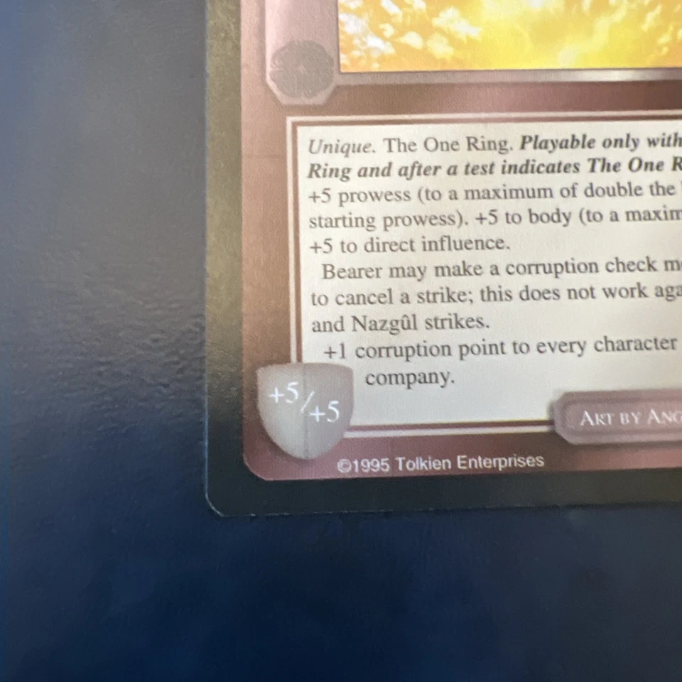 The One Ring MECCG The Wizards Limited 1995 Bord Noir Middle-earth CCG - Photo 3/4