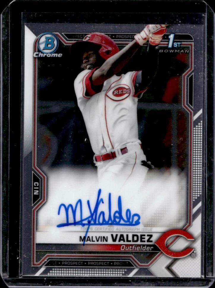2021 Bowman Chrome Malvin Valdez Auto 1st #CPA-MV Reds