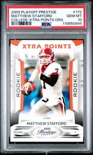2009 Matthew Stafford PSA 10 Playoff Prestige Xtra Points Orange RC /300 - POP 1
