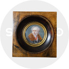 Miniature peinture – Époque Napoléon III (vers 1850–1870) – Portrait homme –