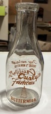 Rare Curly’s Dairy One Quart Milk Bottle, Salem, Oregon