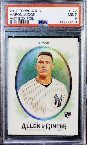 2017 Topps Allen and Ginter Hot Box Foil #172 Aaron Judge RC Rookie PSA 9
