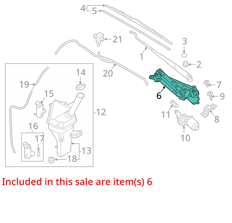 LIMPIAPARABRISAS TRANSMISIÓN HYUNDAI ELANTRA 2017 17 2018 18 98120F2000 1289730 Foto 3 de 4