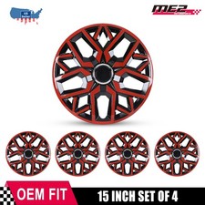15 Inch Wheel Hub Rims Cover Hubcaps Snap On Car Truck Suv 4-pack