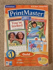 PrintMaster Gold 2012  1800 Templates & 87,000 Images Windows XP / Vista / 7