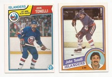 Lot of 2 Different New York Islanders John Tonelli Hockey Cards
