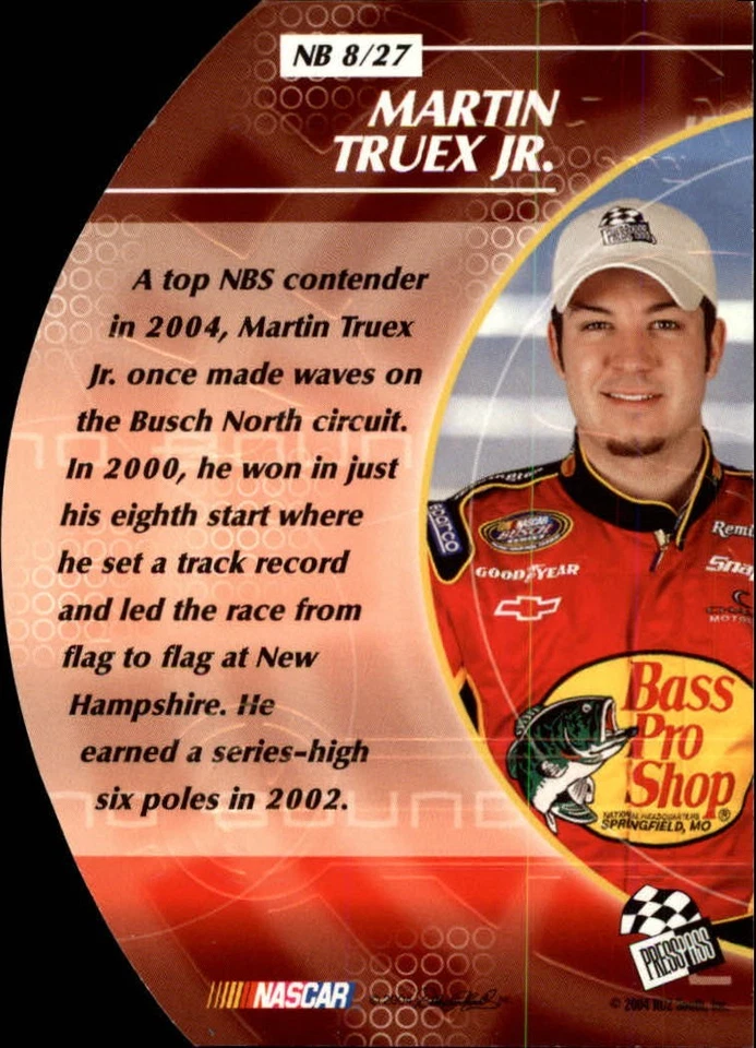 2004 Press Pass Stealth No Boundaries #NB8 Martin Truex Jr. - Racing - Image 2 of 2