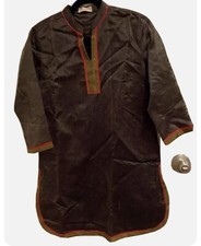 Handmade Men's Short Kurta India - Medium fits like a Small. See Measurements