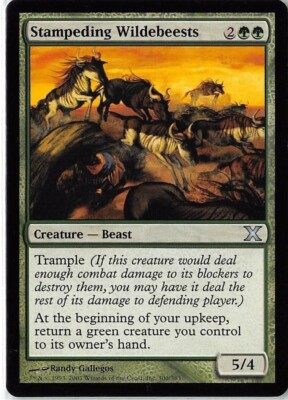 Stampeding Wildebeests *Uncommon* Magic MtG x1 Tenth 10th Edition SP