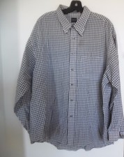 MEN'S ARROW WRINKLE FREE PLAID DRESS BUTTON DOWN SHIRT SZ XXL 18 18.5