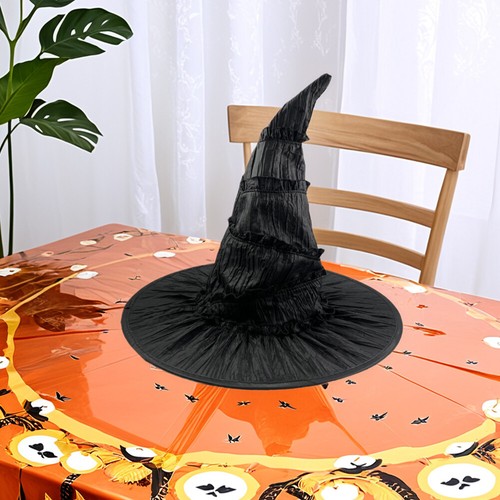 Witch Hat Retro Black Witch Wizard Hat Witches Hats Cosplay Costume Accessory - Picture 12 of 12