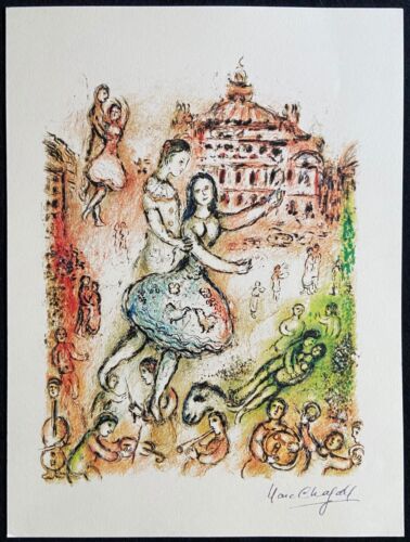 Marc Chagall Lithographie' L'Opera '1974 ( Joan Mirò : Henri Matisse) - Photo 1/7