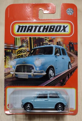 2021 Matchbox1964 Austin Mini Cooper #70/100 Blue, with Checkered Rally Roof