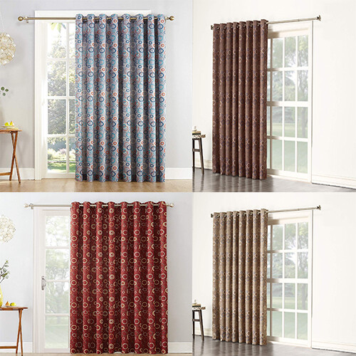 patio door faux curtains design ideas