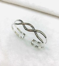 Pure 925 Sterling High Polished Silver Infinity Design Charm Women's Bracelets