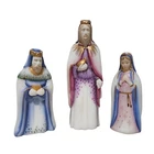 Fenton Hand Painted Glass Nativity Figures, 2 Wise Men/ 1st Edition Mary *READ*