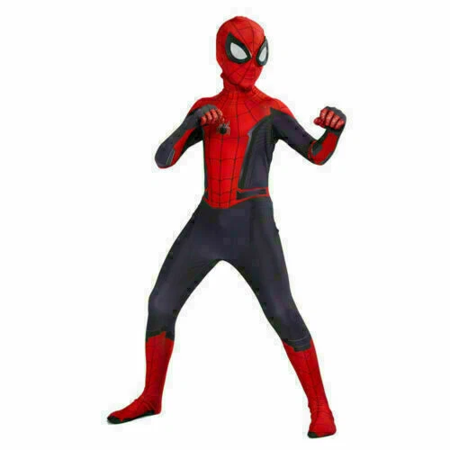 Mens Boys Spider-Man Far From Home Spiderman Costume Cosplay Jumpsuit Halloween - Picture 8 of 21