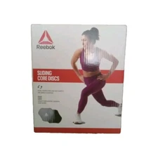 Reebok Core Sliding Discs - Dual Sided Workout Sliders for Carpet & Hardwood New