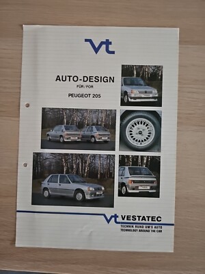 PEUGEOT 205 VESTATEC Car Styling Exclusiv 1980 Tuning D&W Prospekt 80er