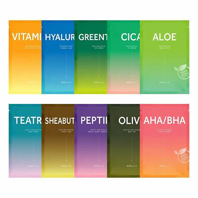 Korean Facial Soothing Mask Barulab Vegan Sheet Masks 10 Pack Exp23.12.23