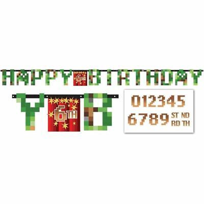 tnt minecraft pixel add an age happy birthday jumbo letter banner kit